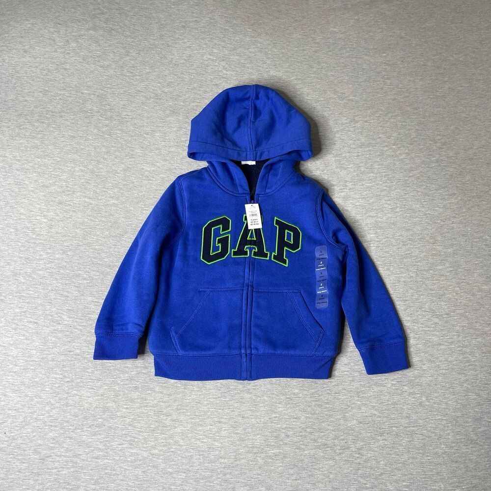 GAP Baby Logo Sherpa-Lined Zip Up Hoodie Sweater